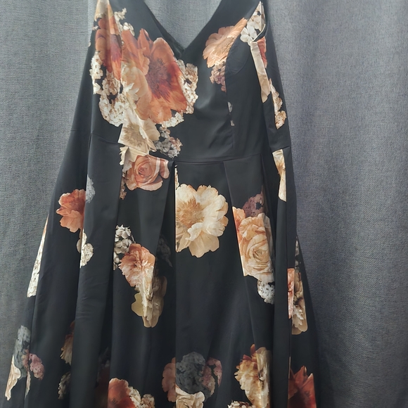 City Chic Floral Black Tea Dress - Picture 1 of 2